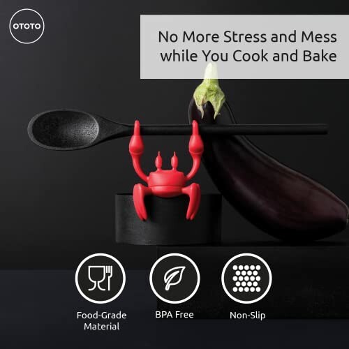 OTOTO Red the Crab Silicone Utensil Rest